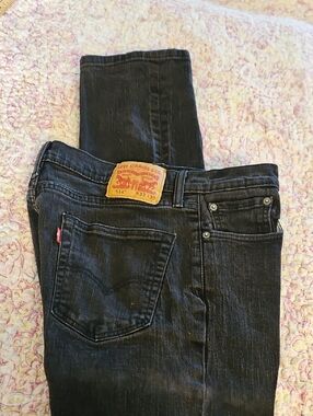 Levi's Men's 514 Straight Black Jeans